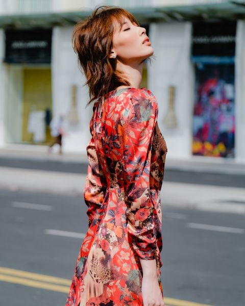 Đầm Lụa F2 Đỏ Hương Mùa Hè