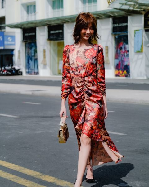 Đầm Lụa F2 Đỏ Hương Mùa Hè
