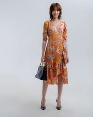 Đầm Lụa F2 Cam Hoa Hương Mùa Hè