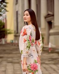 Đầm Linen Trắng Hoa Summer Muse