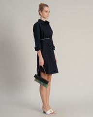 Đầm Linen Nữ F2 Xanh Đen Hello New Day