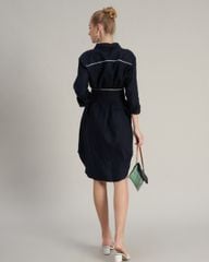 Đầm Linen Nữ F2 Xanh Đen Hello New Day
