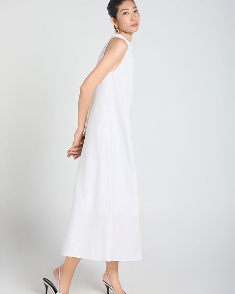 Đầm Nữ F2 Linen Trắng A Touch Of Effortless Elegance
