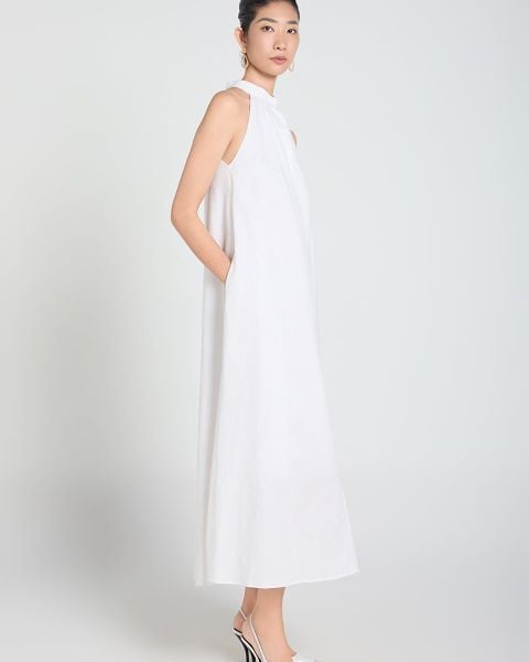 Đầm Nữ F2 Linen Trắng A Touch Of Effortless Elegance