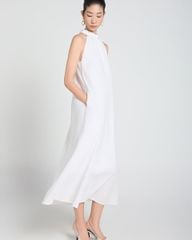 Đầm Nữ F2 Linen Trắng A Touch Of Effortless Elegance