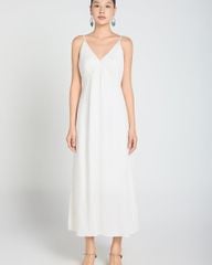 Đầm Nữ F2 Linen Trắng A Touch Of Effortless Elegance