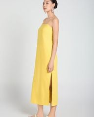 Đầm Nữ F2 Linen Vàng A Touch Of Effortless Elegance