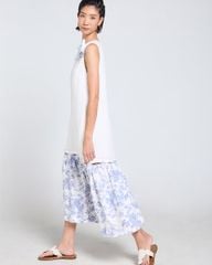 Đầm Nữ F2 Linen Nữ Trắng Tùng Tender Drit