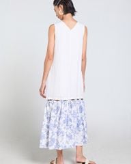 Đầm Nữ F2 Linen Nữ Trắng Tùng Tender Drit