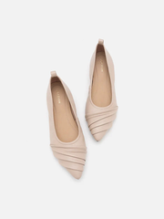 Giày búp bê da Pazzion Rylee Ruched Detail Covered Flats