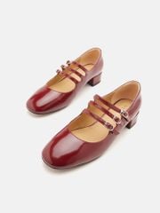 Giày Cao Gót Nữ Da Bò Pazzion Darina Patent Mary Jane Heels