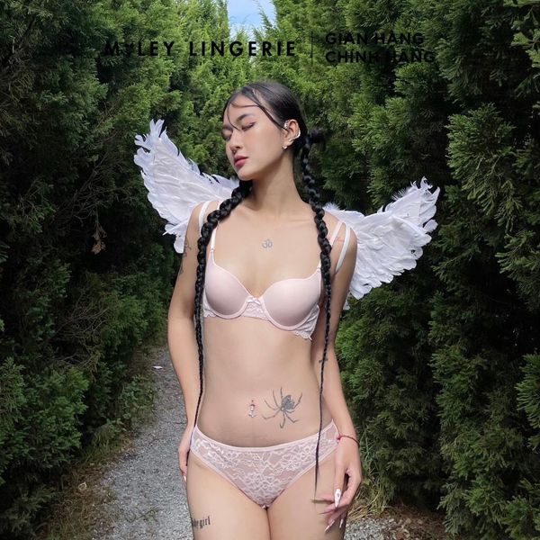 Bộ Đồ Lót Cúp Tròn Phối Ren + Quần Modal Phối Ren Trước  Miley Lingerie BRM09002_ FCM0904