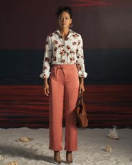 Áo Sơ Mi Nữ F2 Linen Đỏ Nâu Summer Get Away
