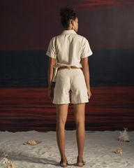 Quần Short Nữ F2 Linen Kem Summer Get Away