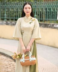 Quần Áo Dài Linen Xanh Hòn Ngọc Viễn Đông - Không Kèm Áo