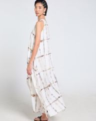 Đầm Nữ F2 Lụa Nữ Trắng Họa Tiết Tender Drit