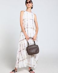 Đầm Nữ F2 Lụa Nữ Trắng Họa Tiết Tender Drit