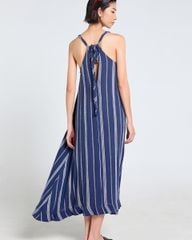 Đầm Nữ F2 Linen Xanh Đen Sọc Tender Drit