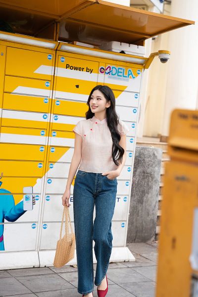 Áo Nữ TheBlueTshirt Cánh Lụa Tơ Tằm - Hồng Dâu
