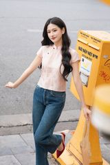 Áo Nữ TheBlueTshirt Cánh Lụa Tơ Tằm - Hồng Dâu