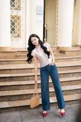 Áo Nữ TheBlueTshirt Cánh Lụa Tơ Tằm - Hồng Dâu