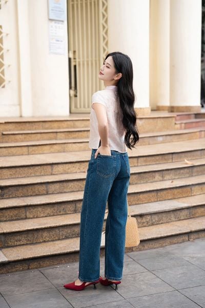 Áo Nữ TheBlueTshirt Cánh Lụa Tơ Tằm - Hồng Dâu