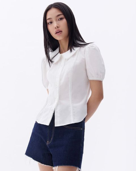 Áo Kiểu Nữ TheBlueTshirt Jennie Shirt - Ivory White