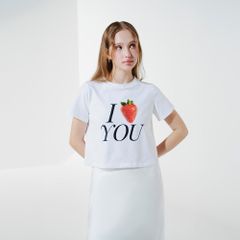 Áo Croptop Nữ DOTTIE In Chữ - Trắng - T0951