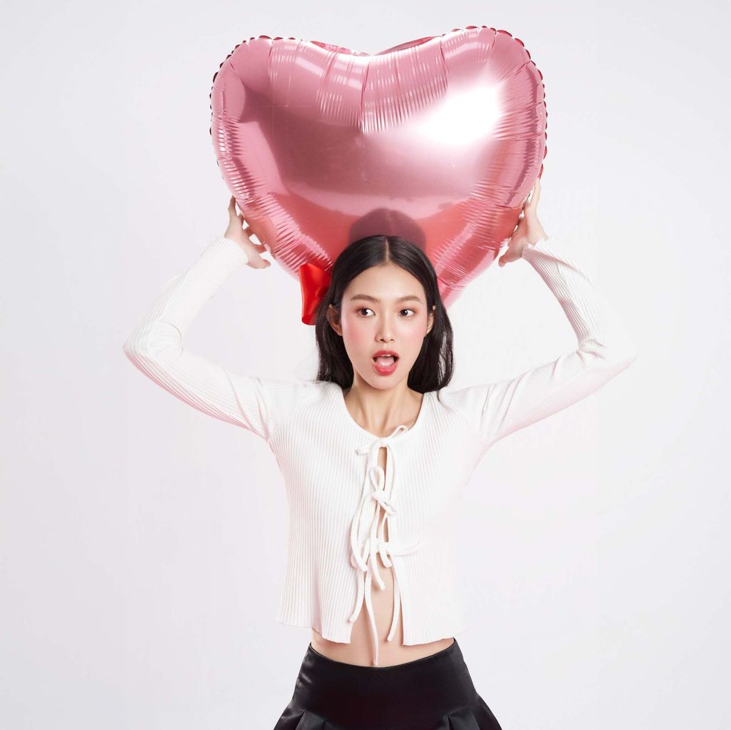 Áo Thun Nữ DOTTIE Gân Cột Nơ - Trắng - T0863