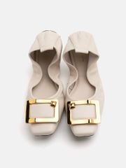 Giày Búp Bê Nữ Pazzion Huda Gold Buckle Foldable Flats