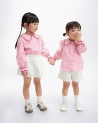 Áo Sơ Mi Bé Gái TheBlueTshirt BlueKid Jessie Shirt - Pink Gingham