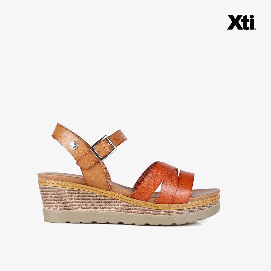 [Trưng bày] Giày Đế Xuồng Nữ XTI Camel Pu Ladies Sandals