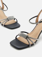 Giày Cao Gót Nữ Pazzion Emery Crystal Embellished Knot Strap Heel Sandals