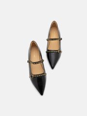 Giày Búp Bê Nữ Pazzion Eva Chained Strappy Pointed Toe Flats