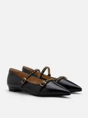 Giày Búp Bê Nữ Pazzion Eva Chained Strappy Pointed Toe Flats