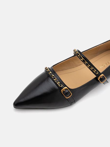 Giày Búp Bê Nữ Pazzion Eva Chained Strappy Pointed Toe Flats