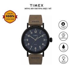 Đồng Hồ Nam TIMEX Standard Leather Strap Watch - 40mm TW2T69400 Dây Da - Chính Hãng