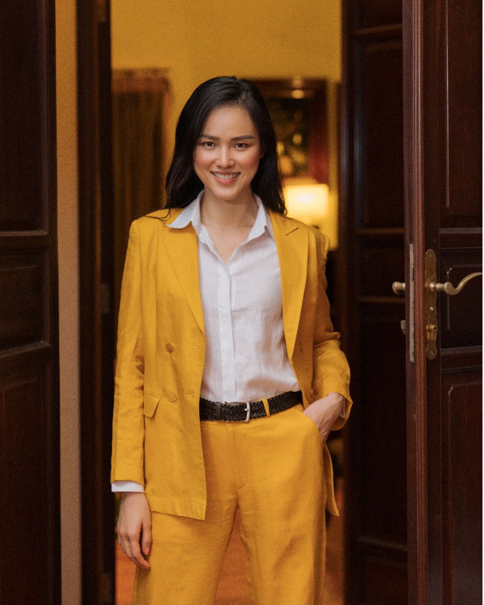 Mua Áo vest Linen blaze nữ ve vuông dáng lửng tay dài ArcticHunter thời  trang hè thu 2021  VÀNG  2XL tại ArcticHunter Store