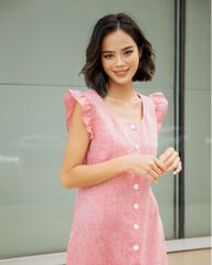 Đầm F2 Linen Hồng Cam Pride