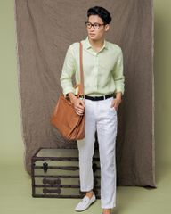 Quần Dài Nam F2 Linen Trắng