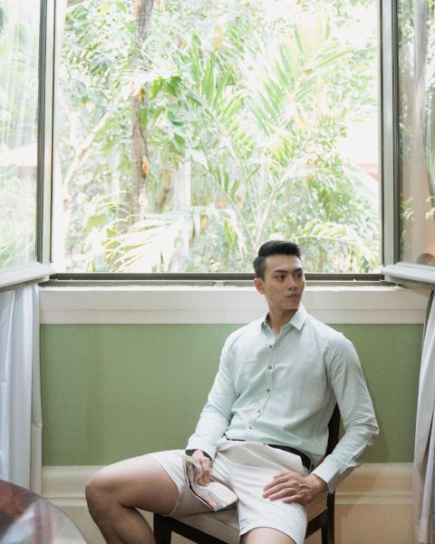 Quần Short Nam F2 Linen Xám