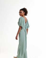 Đầm Nữ F2 Linen Xanh