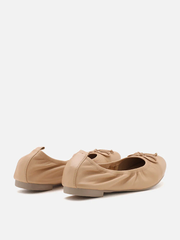 Giày búp bê gấp gọn da Pazzion Nova Bow Covered Flats