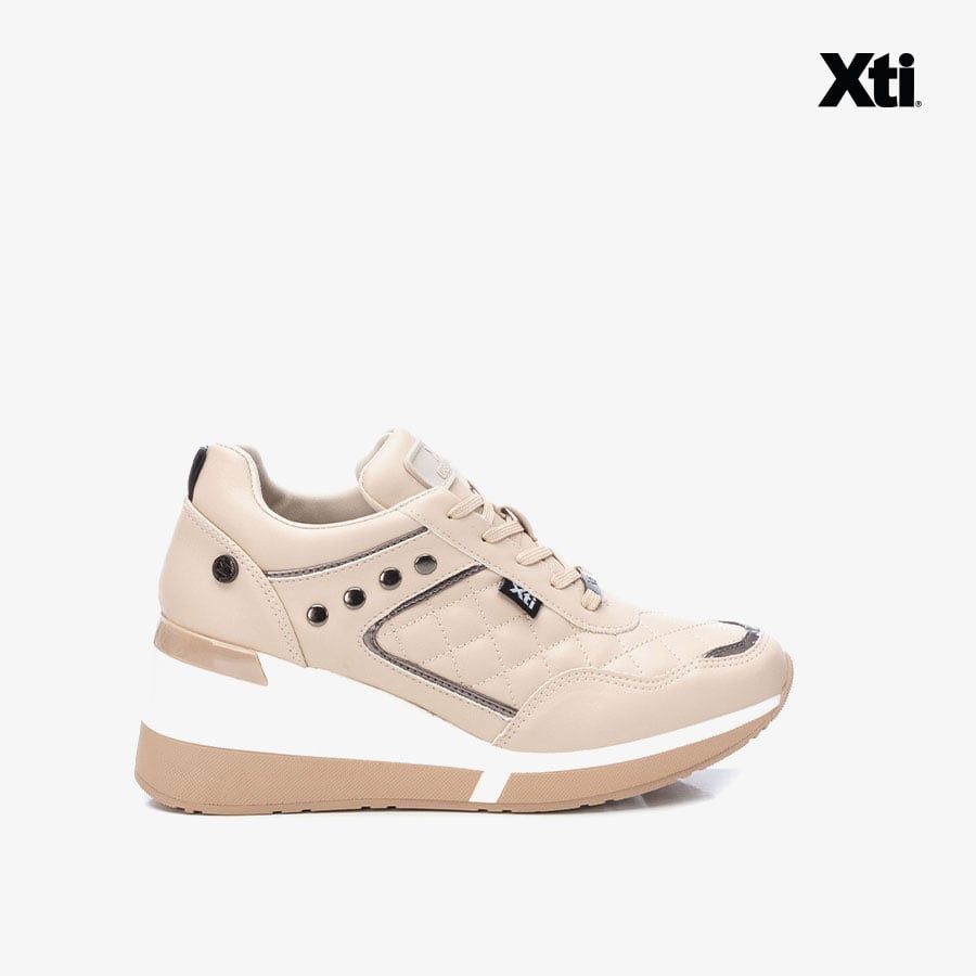 [Trưng bày] Giày Sneakers Nữ XTI Beige Pu Ladies Shoes