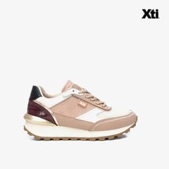 [Trưng bày] Giày Sneakers Nữ XTI Beige Textile Combined Ladies Shoes