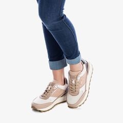 [Trưng bày] Giày Sneakers Nữ XTI Beige Textile Combined Ladies Shoes