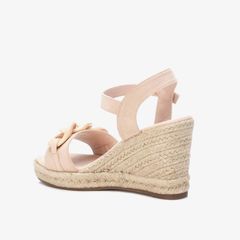 [Trưng bày] Giày Đế Xuồng Nữ XTI Beige Microfiber Ladies Sandals