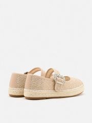 Giày Lười Nữ Pazzion Maple Diamante Buckle Espadrille Flats