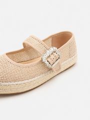 Giày Lười Nữ Pazzion Maple Diamante Buckle Espadrille Flats