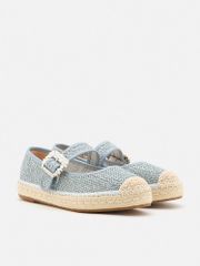 Giày Lười Nữ Pazzion Maple Diamante Buckle Espadrille Flats